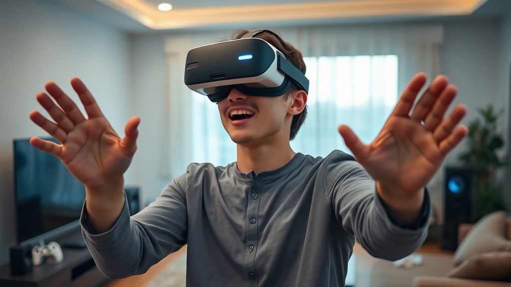 Person with vr glasses entertainment technology 308c08a1